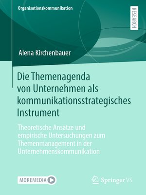 cover image of Die Themenagenda von Unternehmen als kommunikationsstrategisches Instrument
